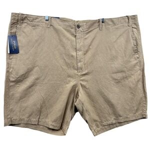 Polo Ralph Lauren Linen Shorts Mens 52B Beige Classic Fit Cotton Luxury New Tags